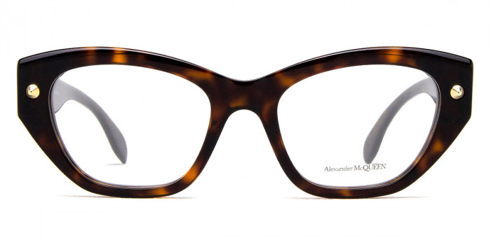 メガネ ALEXANDER MCQUEEN Woman Optical frames Black AM0487O 001 Alexander Mcqueen AM0487O 001 - Black Eyeglasses for Woman