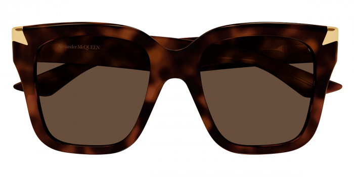 サングラス ALEXANDER MCQUEEN Woman Sunglasses Brown AM0427S 003 Alexander McQueen™ Women's Sunglasses - Page 5 | EyeOns.com