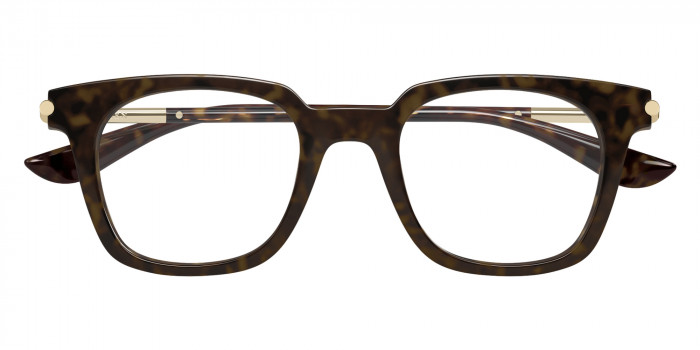 Alexander McQueen™ AM0521O 002 48 - Havana/Gold