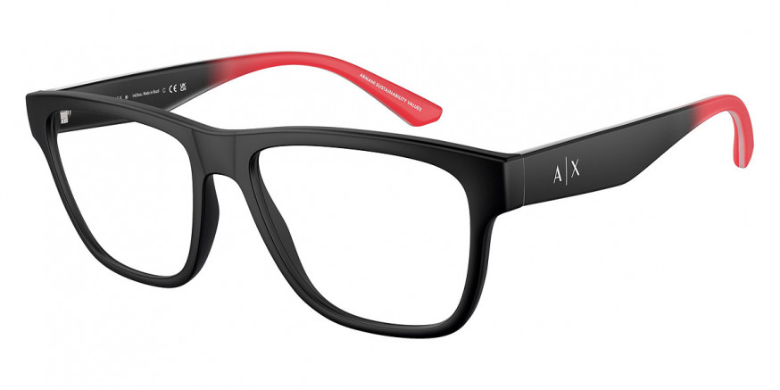 Armani Exchange™ AX3105 8078 55 - Matte Black/Black Gradient Red