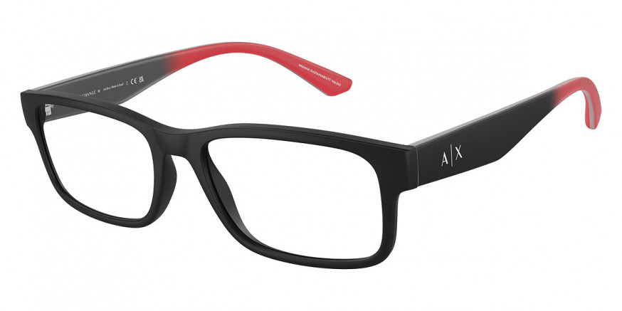 Armani Exchange™ AX3106 8078 56 - Matte Black/Black Gradient Red