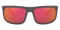 Matte Brown/Gray / Dark Violet Mirrored Red