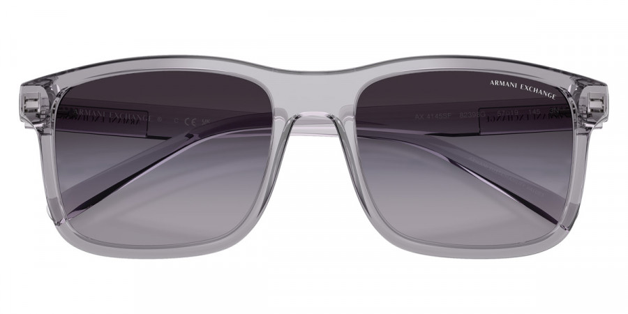 Color: Shiny Transparent Gray (82398G) - Armani Exchange AX4145SF82398G57