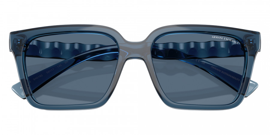 Color: Shiny Transparent Blue (840180) - ARMANI EXCHANGE AX4147S84018056
