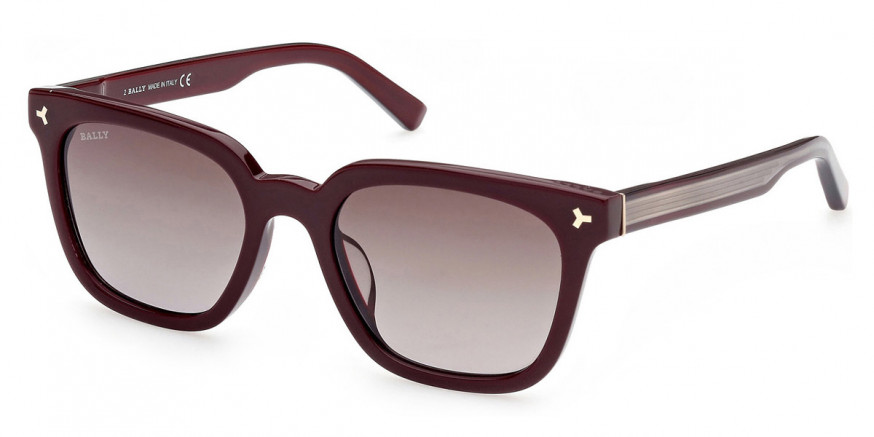 Bally™ BY0085-H 69T 54 - Shiny Bordeaux and Transparent Gray with Rose Gold