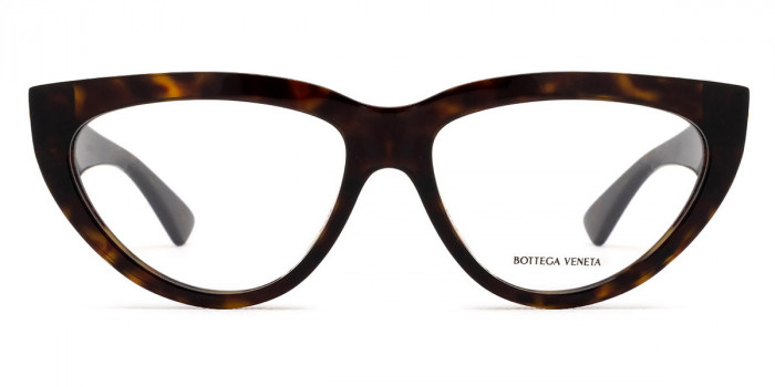 メガネ BOTTEGA VENETA Woman Optical frames Black BV1190O 007 BV1190O Bottega Veneta Rectangular Glasses 007 Shiny Black