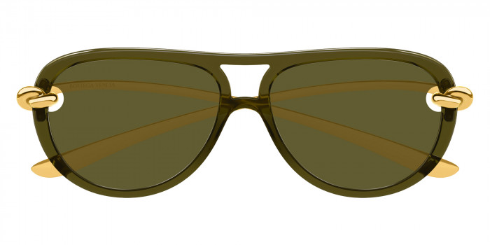 Bottega Veneta™ BV1418S 003 58 - Green/Gold