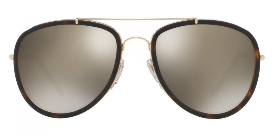 Burberry™ BE3090Q 10525A 58 - Brushed Gold/Matte Dark Havana