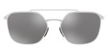 Matte White / Light Gray Mirrored Silver