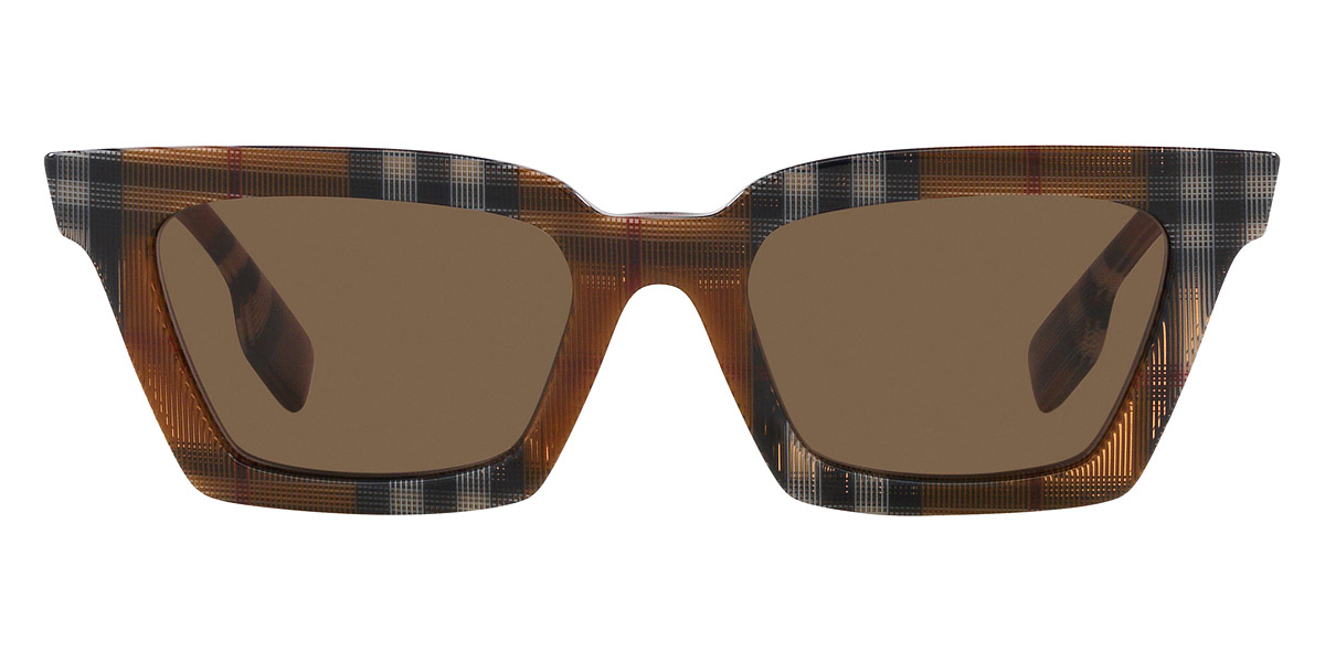Burberry™ Briar BE4392U 396673 52 Check Brown Sunglasses