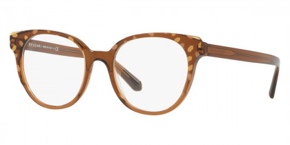 Color: Gold/Beige on Transparent Brown (5461) - Bvlgari BV4164546151