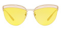 Pale Gold / Pink / Yellow Mirrored Red