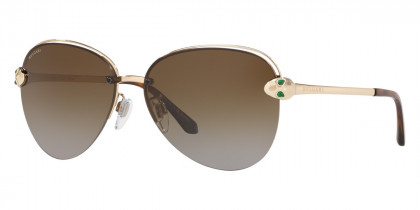 Bvlgari Bvlgari BV6121KB Sunglasses Women Aviator Gold 59mm New 100% Authentic 