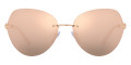 Pink Gold / Clear Mirrored Real Rose Gold