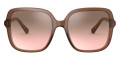 Transparent Brown / Light Rink Mirrored Gradient Silver 54827E