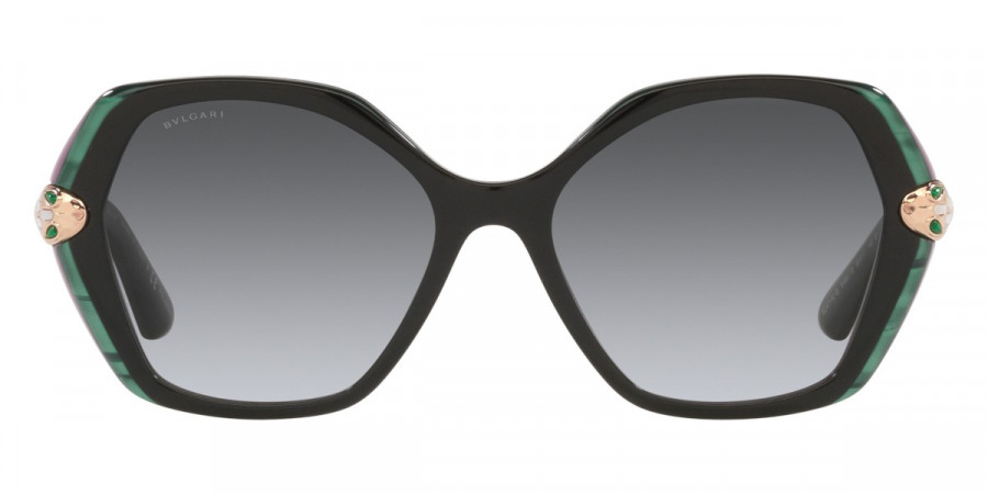 Bvlgari BV8241KB 5485T3 55 Black on Emerald on Amethyst Sunglasses