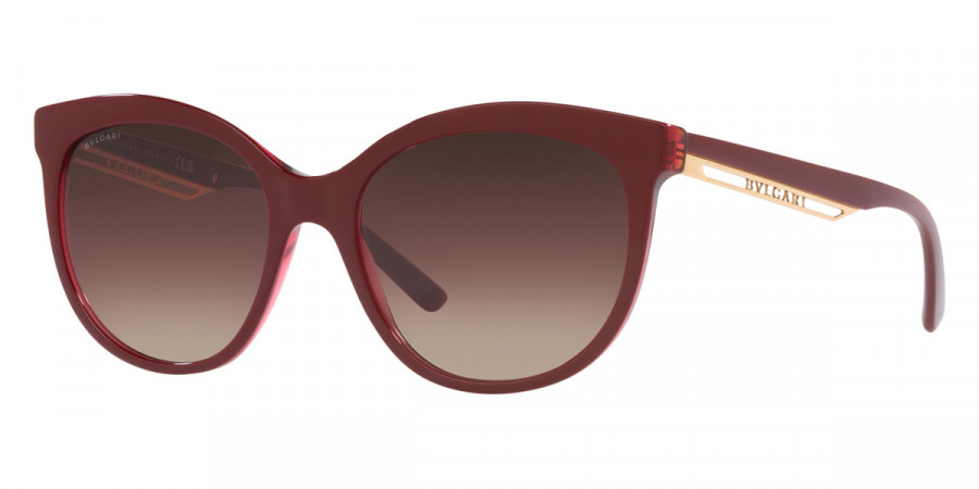Color: Bordeaux on Transparent Red (546900) - Bvlgari BV82495469E256