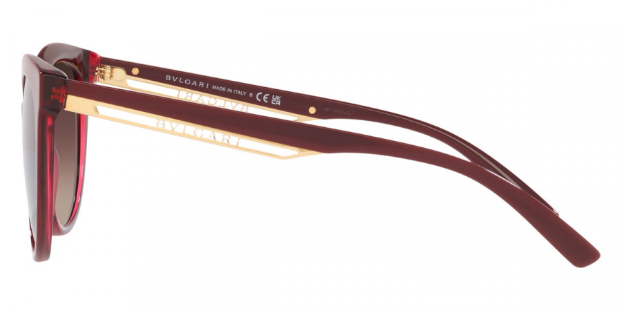 Color: Bordeaux on Transparent Red (546900) - Bvlgari BV82495469E256