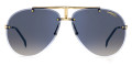Black Gold / Gray Shaded Blue Mirrored