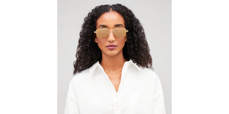 Color: Gold/Brown (001) - Cartier CT0013RS00158