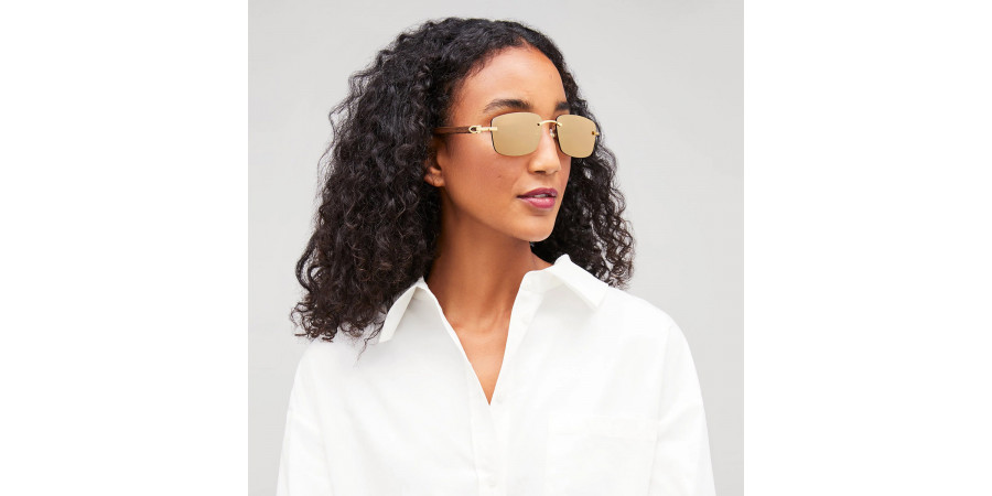Color: Gold/Brown (001) - Cartier CT0013RS00158