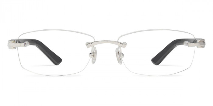 Cartier™ CT0048O 003 53 - Silver/Black Décor C