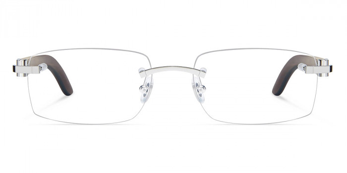 Cartier™ CT0052O 004 53 - Silver/Brown Décor C