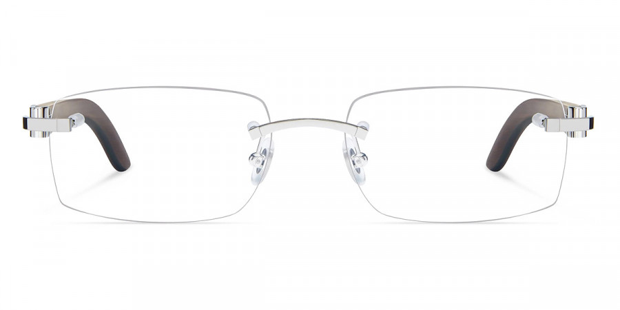 Cartier™ CT0052O 004 53 - Silver/Brown Décor C