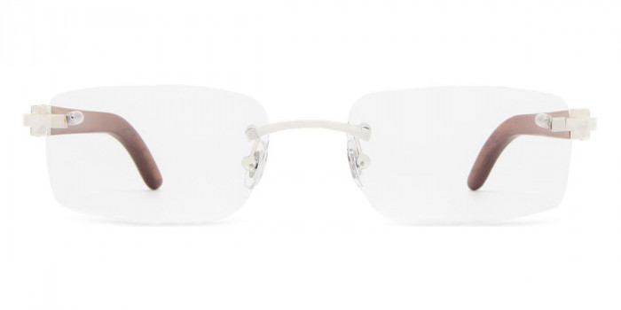 Cartier™ CT0052O 009 53 - Silver/Brown Décor C