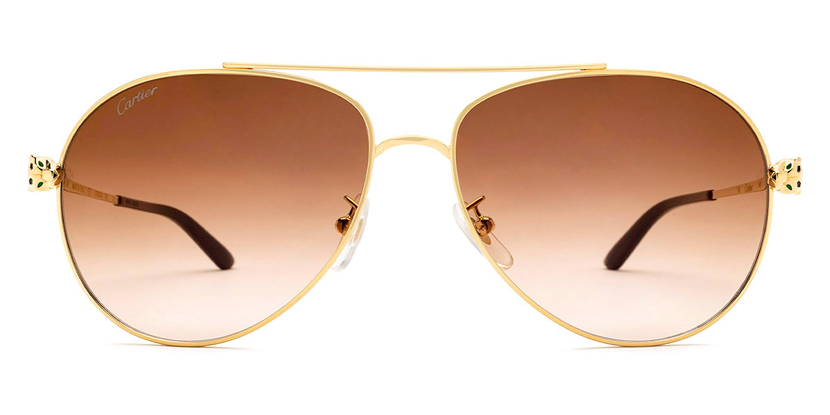 【送料,関税込】パンテール ドゥ カルティエ サングラス CT0233S ct0233s-gold-sunglasses-002-00