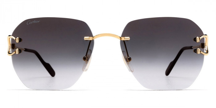 サングラス Cartier Cartier - CT0300S - 002 gold gold brown Cartier Panthere de Cartier Brown Cat Eye Ladies Sunglasses