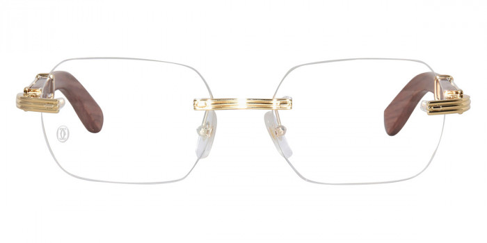 Cartier™ CT0423O 002 54 - Gold/Brown Première De Cartier