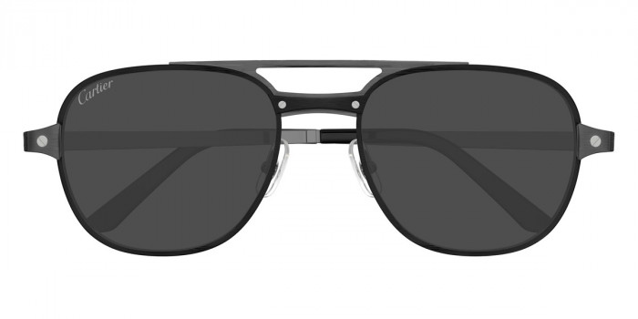 Cartier™ CT0477S 002 56 - Black/Gunmetal Santos de Cartier