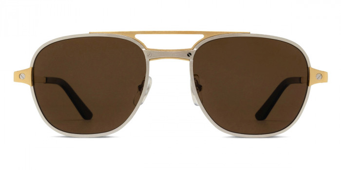 Cartier™ CT0477S 004 56 - Silver/Gold Santos de Cartier