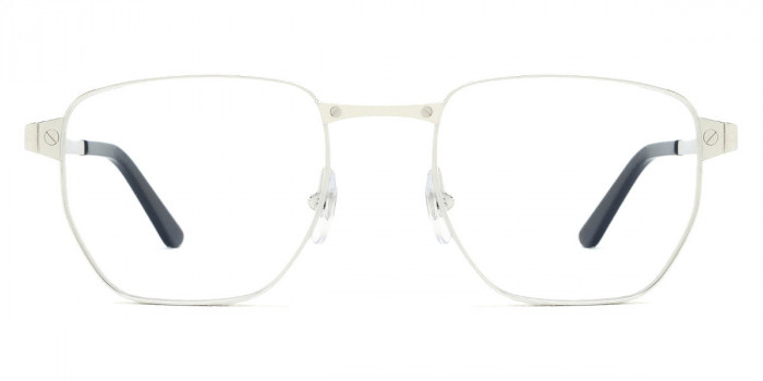 メガネ Cartier Cartier - CT0568O - 002 silver silver transpa Cartier CT0568O Eyeglasses 002 Shiny Silver - eye-oo.com