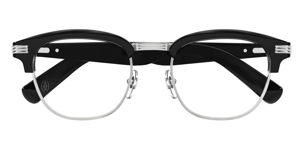 メガネ Cartier Cartier - CT0128O - 005 black black transpare Cartier CT0560O 001 Eyeglasses Shiny Black - eye-oo.com