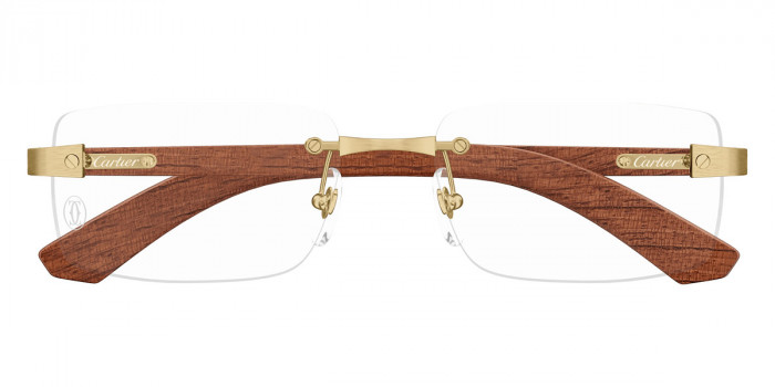 Cartier™ CT0513O 002 57 - Gold/Brown Santos de Cartier