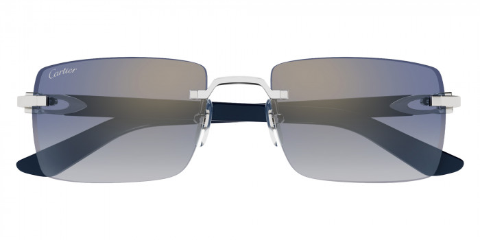 Cartier™ CT0579S 008 57 - Silver/Blue C Décor