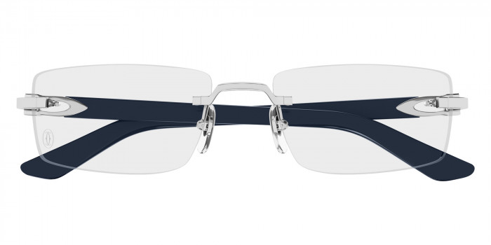 Cartier™ CT0581O 008 58 - Silver/Blue C Décor