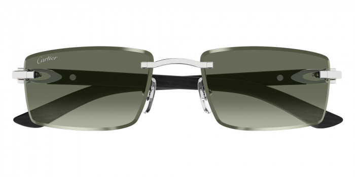 Cartier™ CT0582S 005 56 - Silver/Green C Décor