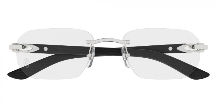 Cartier™ CT0583O 005 55 - Silver/Green C Décor