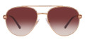 Pink Gold / Clear Gradient Dark Brandy