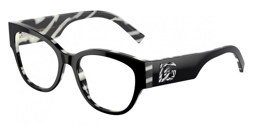 Dolce & Gabbana™ DG3377 3372 53 - Black on Zebra