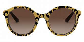 Color: Leopard Glitter Gold on Black (320813) - Dolce & Gabbana DG435832081350