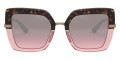 Top Havana on Opaline Pink / Pink Mirrored Silver Gradient