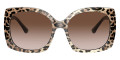 Leopard Brown on Black / Brown Gradient Dark Brown