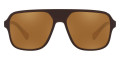 Light Brown / Brown Mirrored Gold