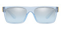 Transparent Light Blue / Light Azure Mirr Gradient Black