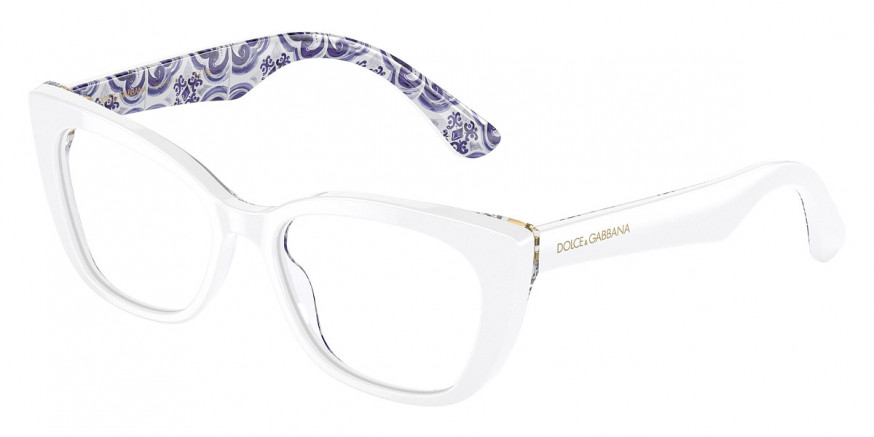 Dolce & Gabbana™ DX3357 3371 47 - White on Blue Maiolica