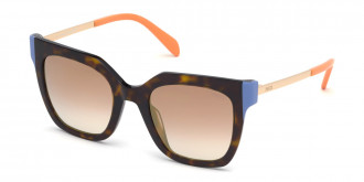 Emilio Pucci™ EP0121 52G 51 - Dark Havana/Rose Gold/Orange